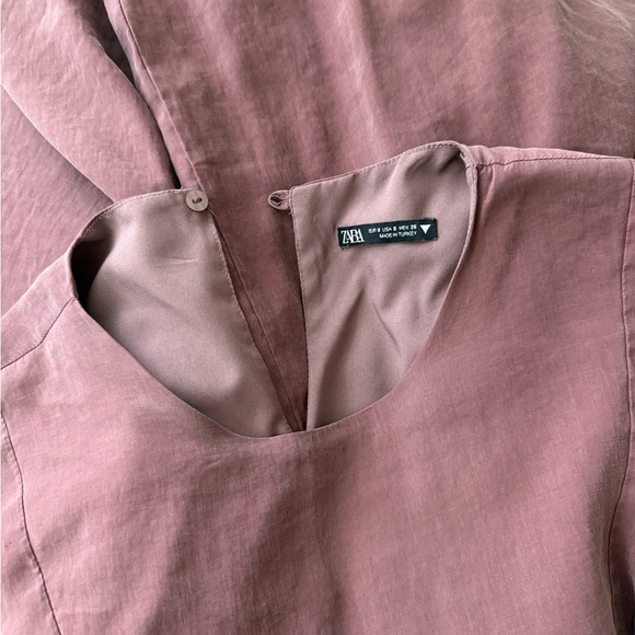 Zara Voluminous Long-Sleeve Dress - Picture 4 of 4